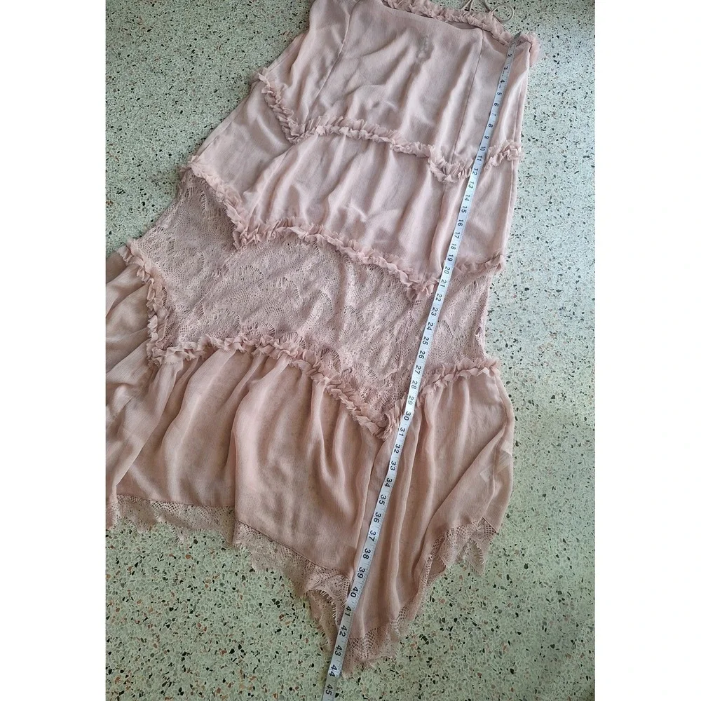 Free People Intimately Halfway There Maxi Slip Dress Boho Coquette Sheer
